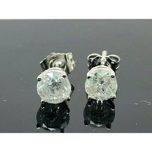 Diamond Earrings 0.80ctw 14kt White Gold Classic Studs